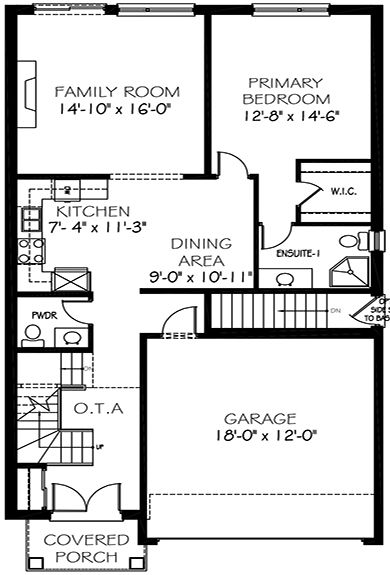 The Dallas - Main Floor - Floorplan