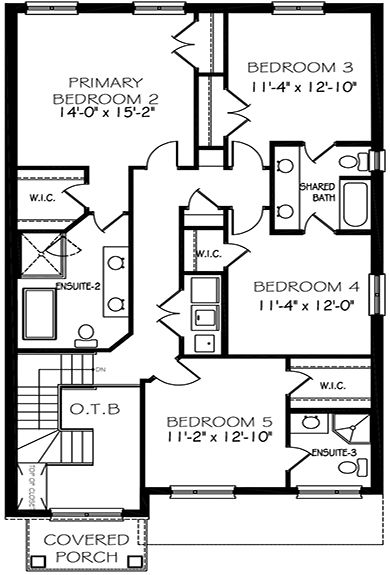 The Dallas - Upper Floor - Floorplan