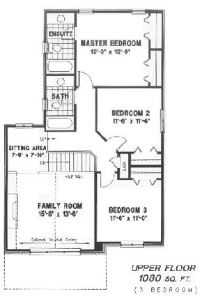 The Edenwood - Elevation B - Upper Floor - Floorplan