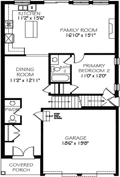 The Kansas - Main Floor - Floorplan