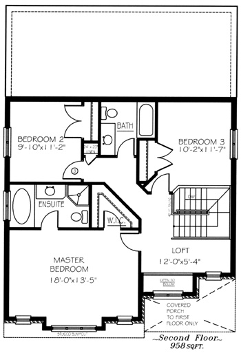 The seneca - Upper Floor - Floorplan