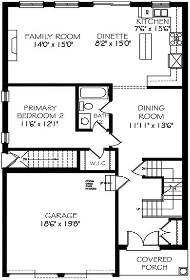 The Tennessee - Main Floor - Floorplan